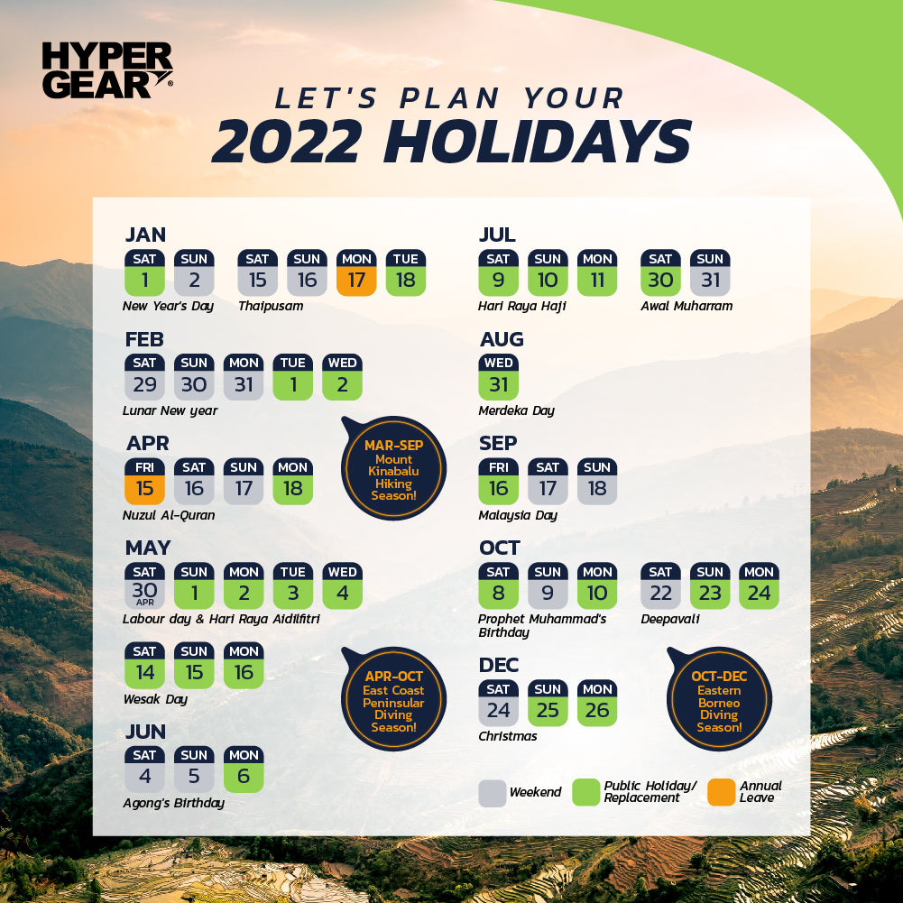 Plan Your 2022 Holidays Now!