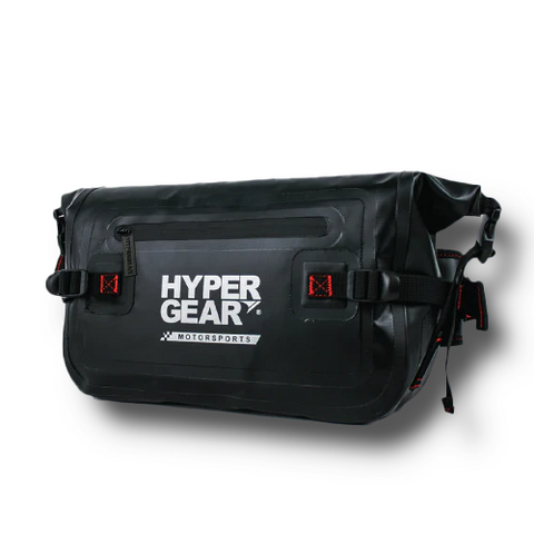 Hypergear Waist Pouch L V2 in black, high-performance waterproof waist bag for Malaysian riders and hikers.