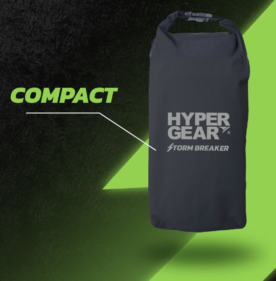 The Hypergear Stormbreaker set folded compactly into its portable carry bag.