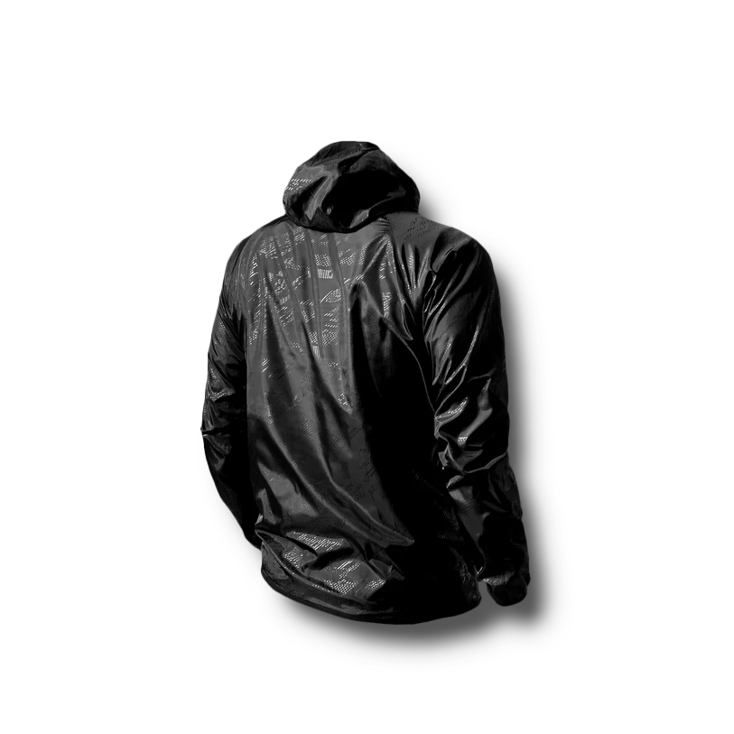 Rear view of the Hypergear Windbreaker showing the clean, minimalist design and hood.